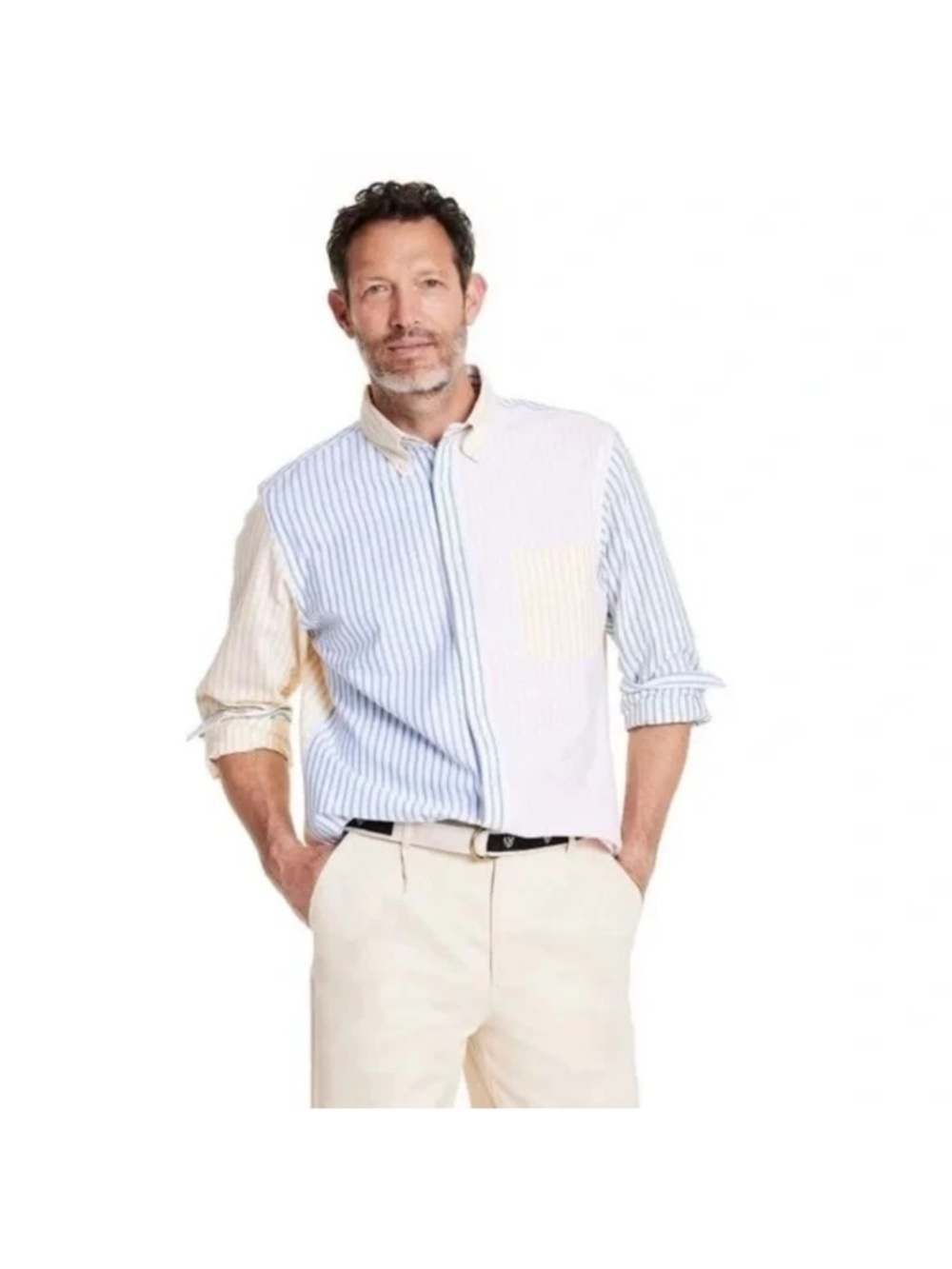 Rowing Blazers x Target Multi-Stripe Panel Button-Down Shirt